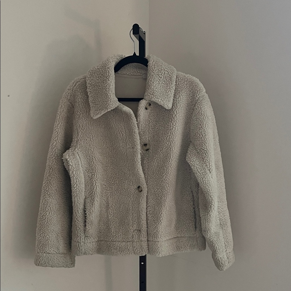 Uniqlo Cream Teddy Jacket